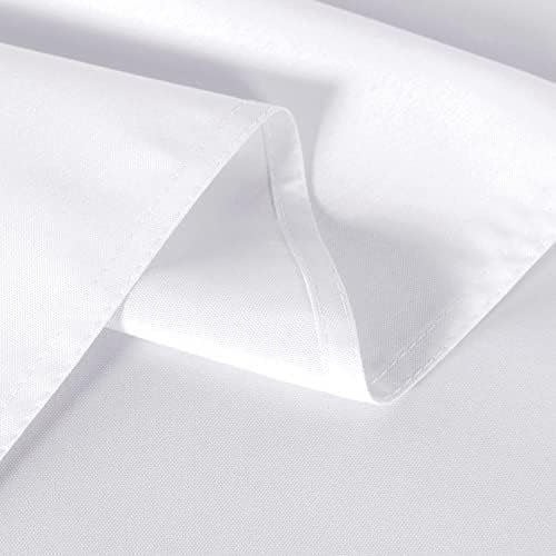 Sancua 2-Piece White Tablecloth 5ft x 8ft Stain Wrinkle Resistant