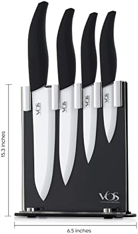 Vos 8-Inch Serrated Bread Knife with Protective Sheath Elegant Design