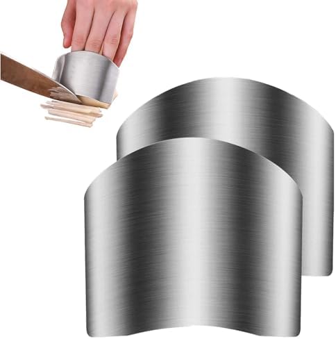 Two-Piece Stainless Steel Finger Guards for Cooking