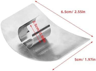 Luxshiny 5pc Stainless Steel Finger Guards for Kitchen Use and More
