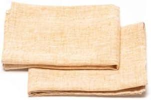 Premium 18x26 Gold Linen Tea Towels Machine Washable Made in Europe