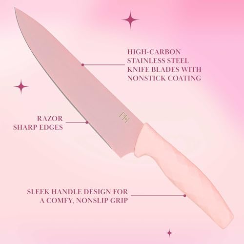Paris Hilton-Kitchen Knife Set Pink Gold