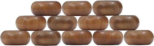 ARNCRAFT Acacia Wood Napkin Rings Set of 12 1