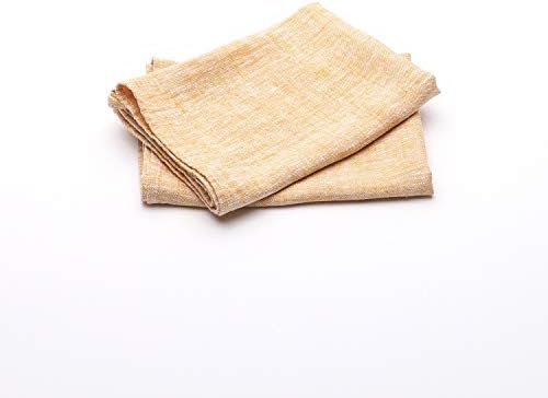Premium 18x26 Gold Linen Tea Towels Machine Washable Made in Europe