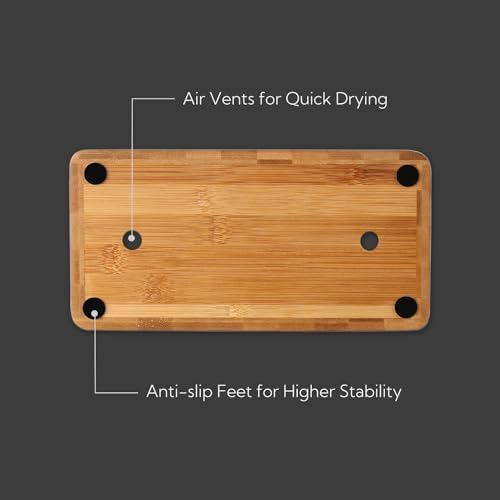 KITCHENDAO XL Bamboo Universal Knife Block Holder for All Knives