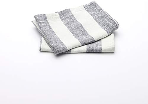 Set of 2 Indigo Linen Tea Towels for Kitchen Use