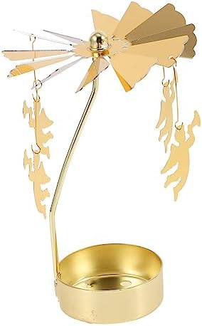 BAOBAOHU - Rotary Candle Holder Glowing Regenerating Elegant Candlestick for Home Wedding Use