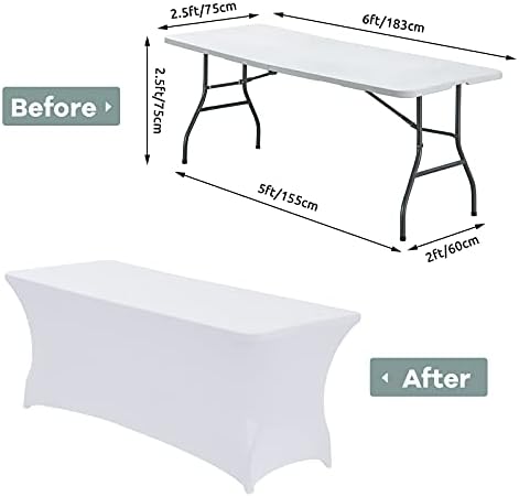 CWK 6FT Stretch Spandex Tablecloth
