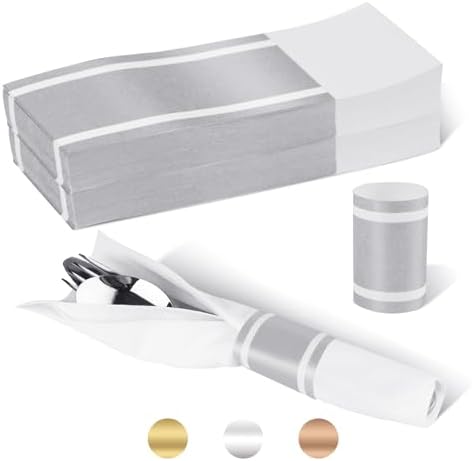 Ready to Use 200-Pack Silver Napkin Rings