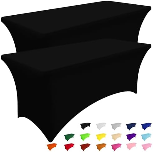 Perfect Fit Tablecloth 2-Pack - Durable Spandex for OutdoorEvents