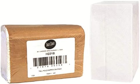 Tablecraft 250-Count 75x135 inch White Napkins