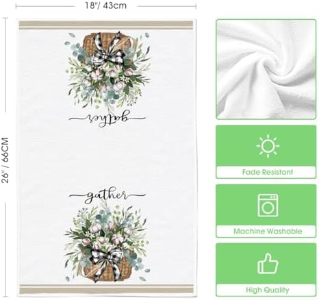 Artoid Mode Eucalyptus Truck Fresh Dish Towels for Kitchen