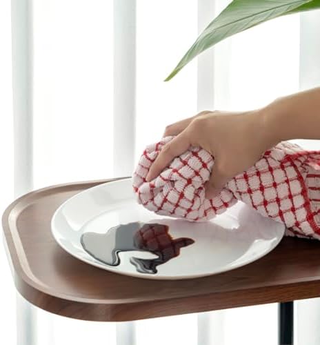 100 Cotton Kitchen Dish Towels - Soft Absorbent 16x25 Inch