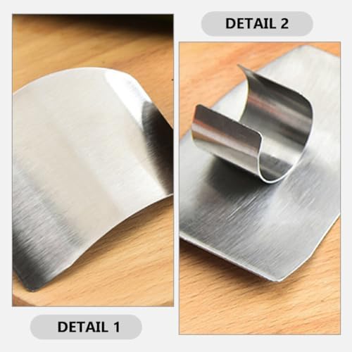 Luxshiny 5pc Stainless Steel Finger Guards for Kitchen Use and More