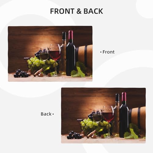 VIGGINER Red and White Wine Glasses Placemats Set of 4