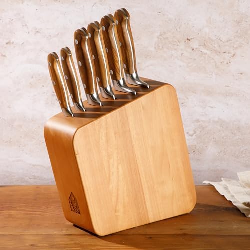 Versatile Italian Olive Wood Knife Set