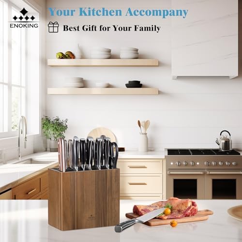Space-Saving Acacia Wooden Knife Holder