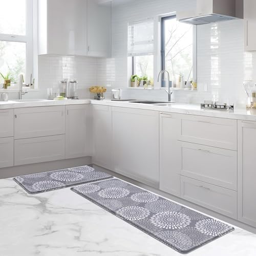 LuxStep Kitchen Anti-Fatigue Mats with Slow-Rebound Waterproof for Home Kitchen