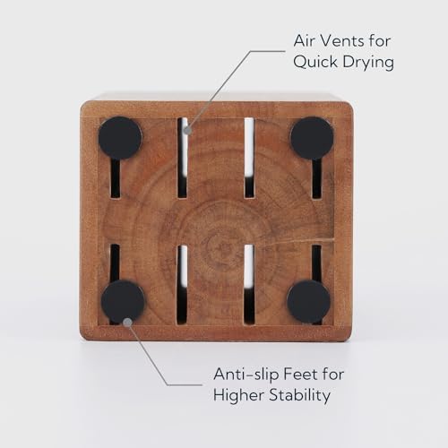 Sturdy 55-inch Wooden Steak Knife Holder