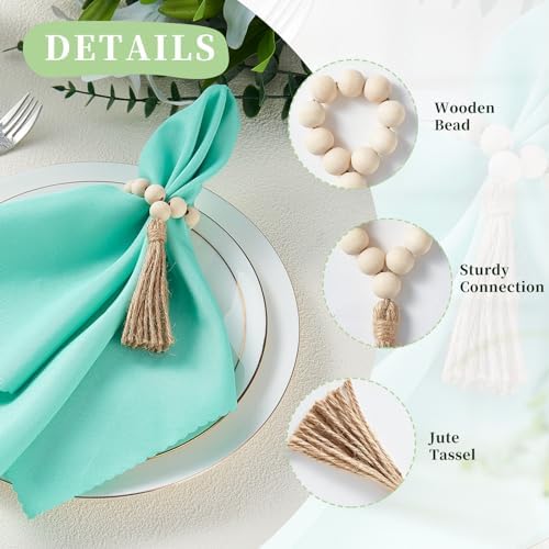 Table Napkins Set of 6 - Rustic Elegance for Weddings Holidays Boho Parties