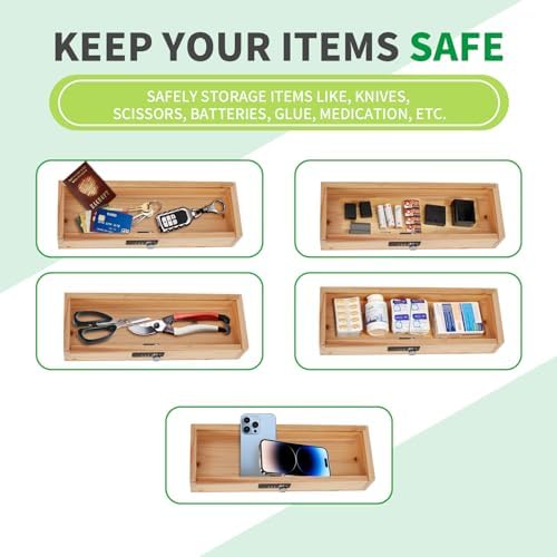 Wooden Knife Storage Box with Combination Lock