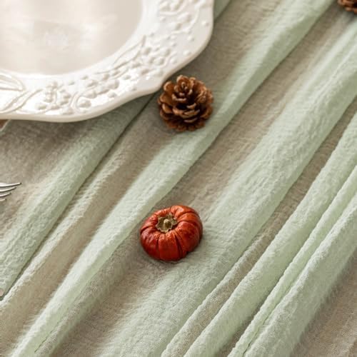 Stellar Sage Green Easter Table Runner
