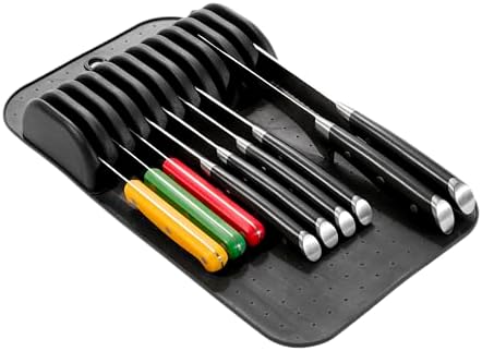 Madesmart Premium Antimicrobial Classic Large Knife Mat Soft-Grip Non-Slip Drawer Organizer
