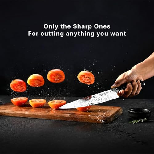 15-Piece knives set with German steel and ergonomic handles