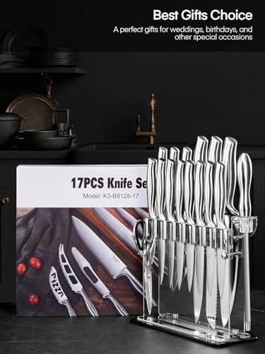 Aiheal 17PCS Kitchen Knife Set