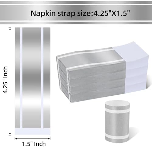 Ready to Use 200-Pack Silver Napkin Rings