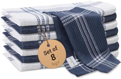Urban Villa 12x12 Soft and Absorbent Cotton Dishcloth Set of 8