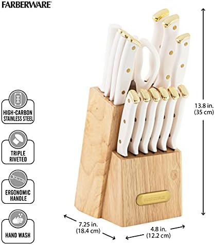 Stylish and Functional 15-Piece Knife Block Set
