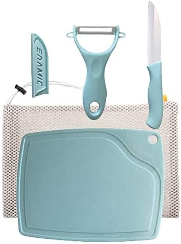 JOLLYVC Multi-Piece Ceramic Knives with Guards Mats