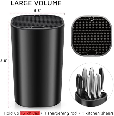 WELLSTAR Universal Knife Block for Kitchen Storage