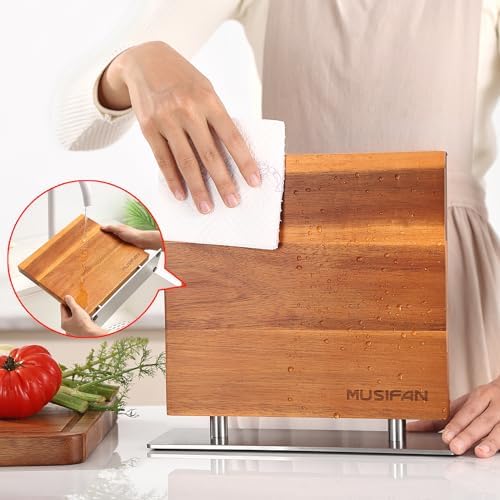 Sturdy Acacia Magnetic Knife Holder