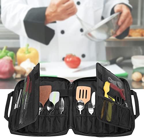 Samdew Chef Knife Bag with 20 Slots and Lockhole