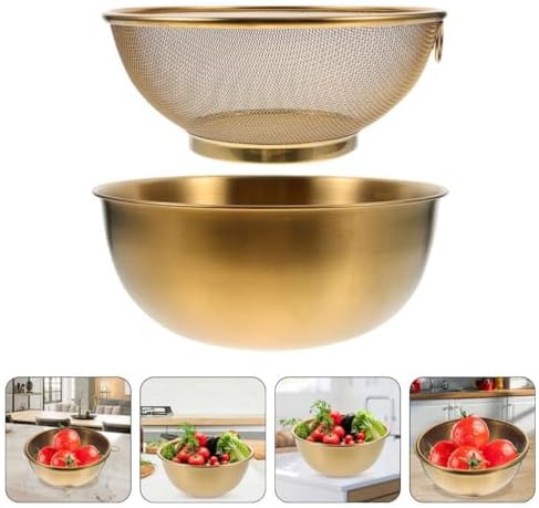 Rice Strainer 304 Stainless Steel Colander Set