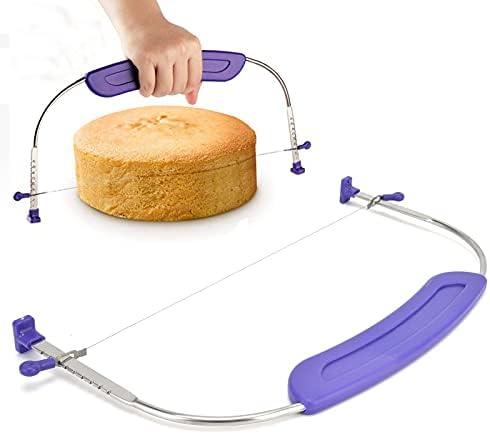 Adjustable Professional Cake Slicer with Anti-Slip Handles Stainless Steel for Bakers