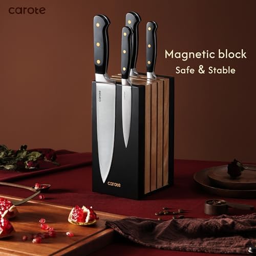 CAROTE 11PCS Knives Set razor-sharp stainless steel ergonomically designed kitchen tools