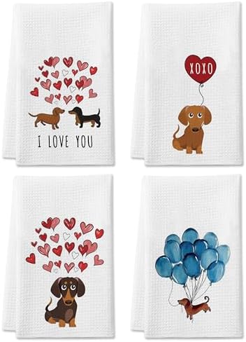 DETIHO Dog Kitchen Towels Set