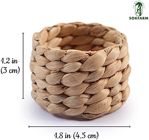Rustic Farmhouse Napkin Rings - Set of 12