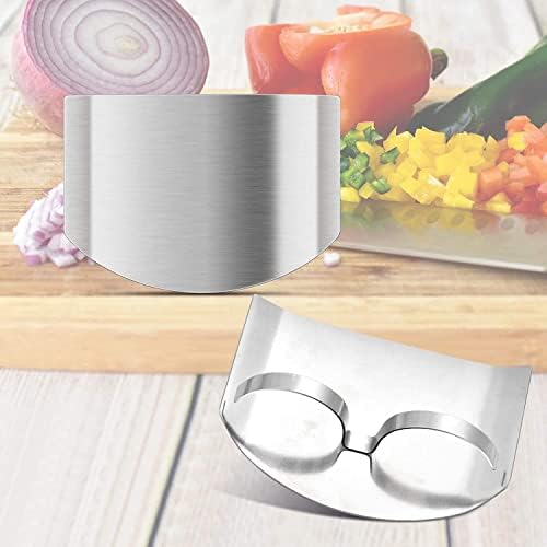 BeeSpring Double Finger Protector Stainless Steel Kitchen Tool