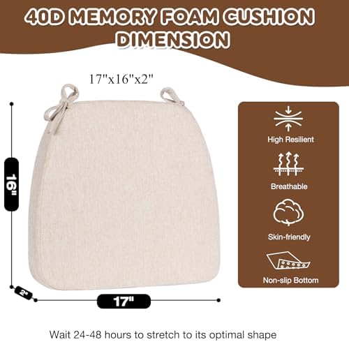 Premium 4-Pack Chair Pads for Dining Chairs