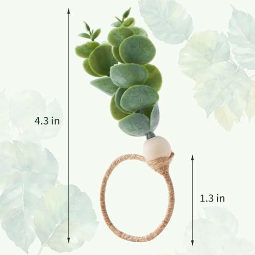 Napkin Rings Set of 6 Wood Bead Farmhouse