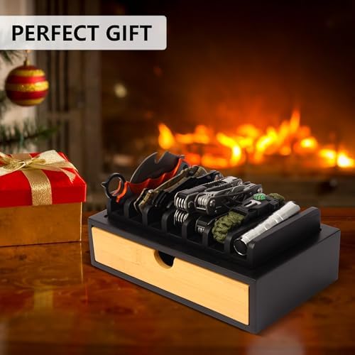 Smocchy EDC Knife Rack Holder 7 Knives_PT-Blk