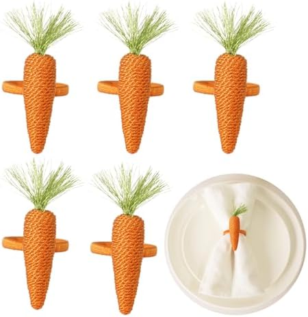 Easter Napkins with Carrots Set of 6