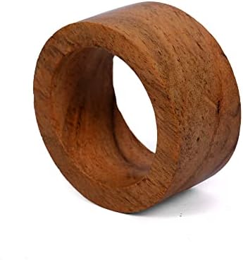 Handmade Acacia Napkin Rings 12 Set for Dining and Home