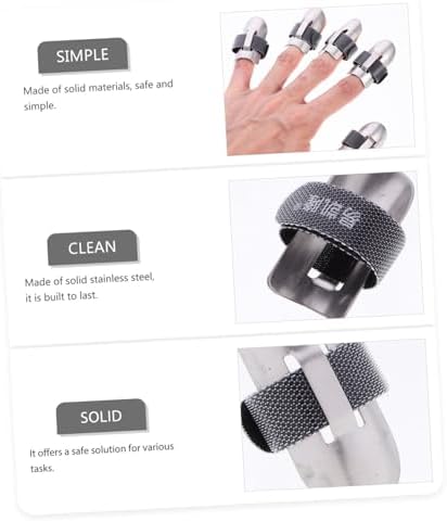 Stainless Steel Finger Guards 5-Piece Set for Safe Kitchen Tasks