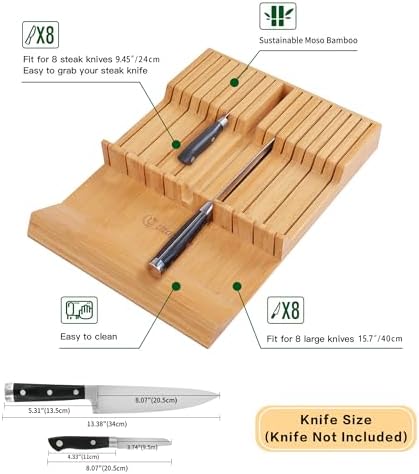 Utoplike In-Drawer Knife Block Set Reduces Clutter