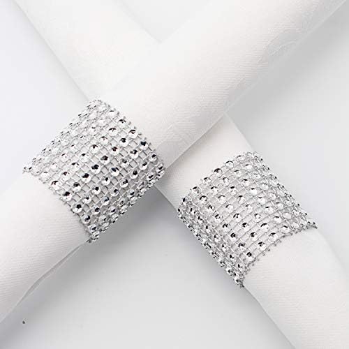 Presenting the KPOSIYA 120-Piece Rhinestone Napkin Rings Set